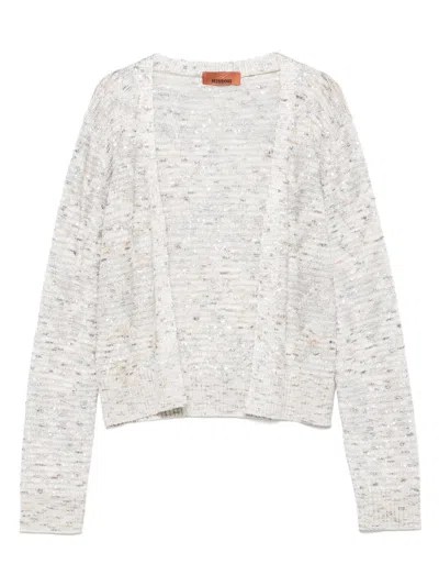 Missoni Sequin-embellished Cardigan In Neutrals