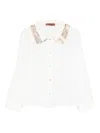 Missoni Sequin-embellished Collar Shirt In White