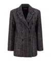 Missoni Double-breasted Checked Blazer Featuring Sequins In Multi
