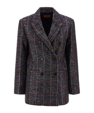 MISSONI MISSONI SEQUIN-EMBELLISHED TARTAN BLAZER