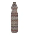 Missoni Midikleid Mit Neckholder In Brown
