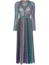 Missoni Sequin-embellished Ribbed Maxi Dress In 蓝色