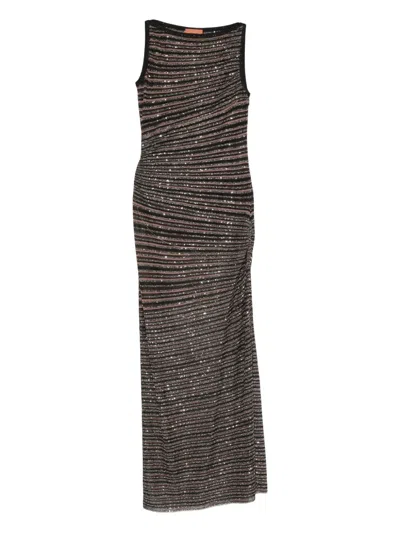Missoni Sequin-embellished Maxi Dress In Brown