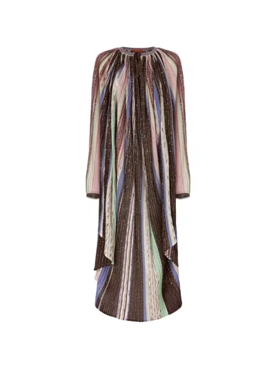 Missoni Sequin-embellished Maxi Dress In Brown