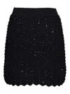 Missoni Wool Viscose Solid Colored Chevron Mini Skirt