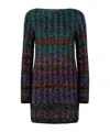 Missoni Mini Dress With Chevron And Stripe Pattern In Multi