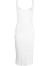 Missoni Sequinned Ribbed Midi Dress In White
