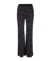 Missoni Sequin-embellished Crochet-knit Flared Pants In Black