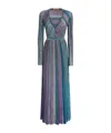 Missoni Sequin-embellished Ribbed Maxi Dress In Blue