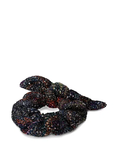Missoni Kids' Sequin-embellished Scrunchie In Black