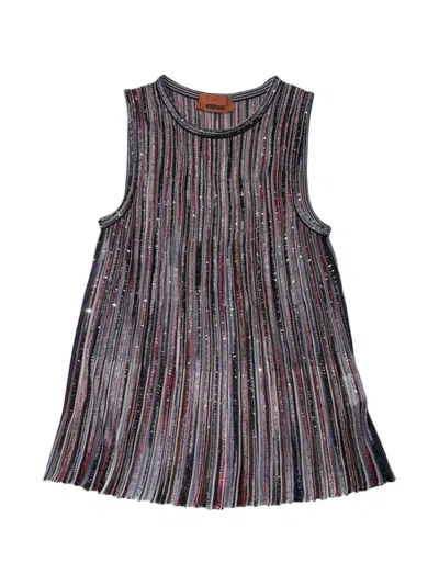 Missoni Sequin-embellished Striped Top In Multi