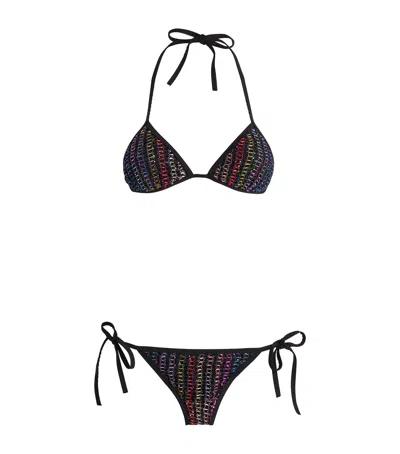 Missoni Sequin-embellished Tie Bikini In Black