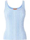 Missoni Sequined Ribbed Vest In Blue
