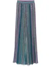 Missoni Women's Striped Wide-leg Trousers In Blue
