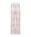 Missoni Sequin-embellished Zigzag Flared Trousers In Pink