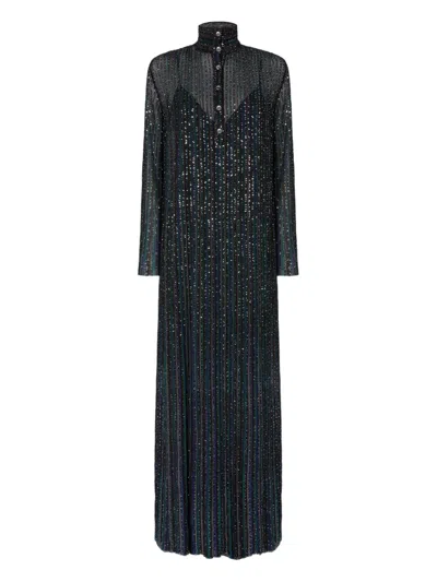 MISSONI SEQUIN-EMBELLISHMENT HIGH-NECK MAXI DRESS