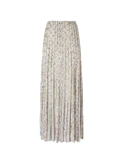Missoni Sequin-embellishment Pleated Maxi Skirt In Neutral
