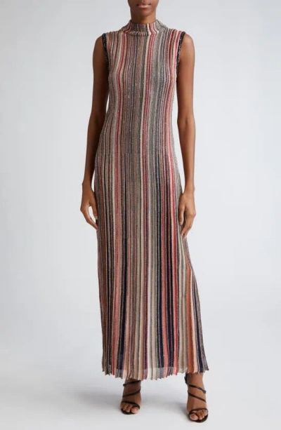 MISSONI SEQUIN METALLIC STRIPE GOWN