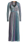 Missoni Sequin-embellished Ribbed Maxi Dress In Dark Tones Multi