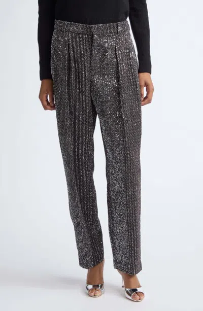 Missoni Sequin Metallic Wide Leg Pants In Black