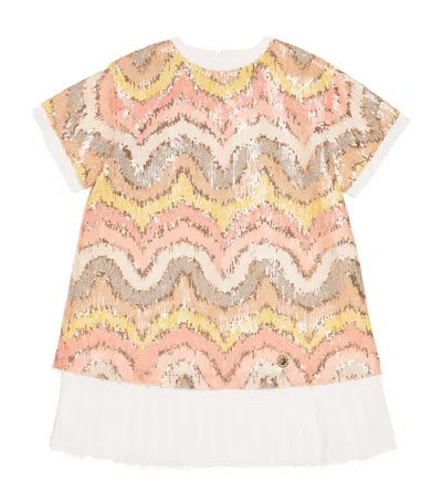 Missoni Kids' Sequin Paint Pattern Dress In Multi