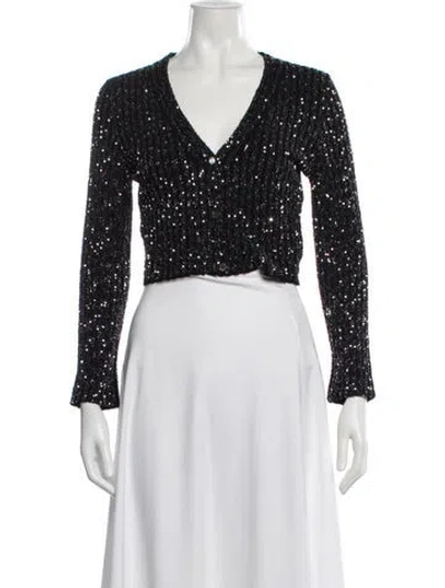 Pre-owned Missoni Sequin Patterned Evening Jacket In Black