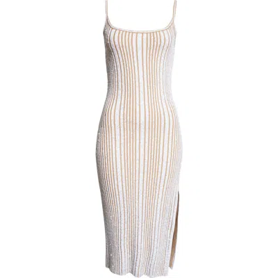 MISSONI MISSONI SEQUIN RIB KNIT BODY-CON SWEATER DRESS