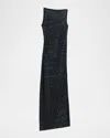 Missoni Sequin Striped Sleeveless Gown In Black