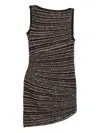Missoni Sequin-striped Sleeveless Mini Dress In Brown