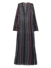 Missoni Sequin-striped V-neck Maxi Dress In Multi