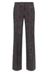 Missoni Tartan Pattern Sequin Straight Leg Trousers In Multi
