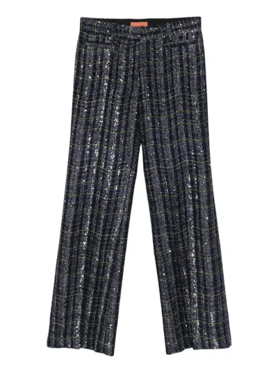Missoni Sequin Trousers In Blue