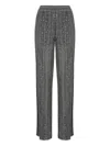Missoni Metallic Striped Wide-leg Trousers In Gray