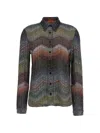 Missoni Sequin-embellished Zigzag Metallic-knit Shirt In Multi