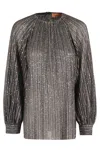 Missoni Sequined Brown Sweater With Voluminous Sleeves In Gray