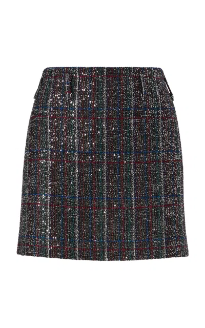 Missoni Sequined Check Loom Maxi Skirt In Multi