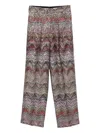 Missoni Sequined Chevron Straight Trousers In Multi