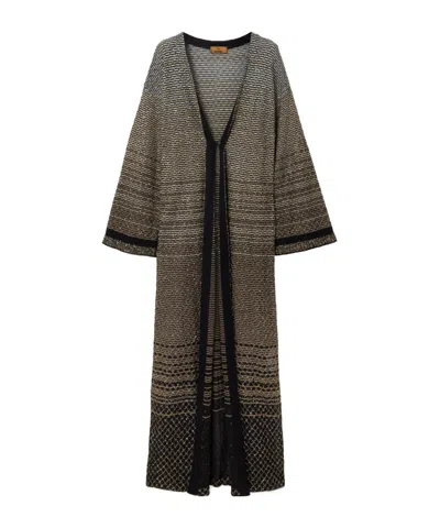 Missoni Sequined Striped Metallic Crochet-knit Cardigan In Multi