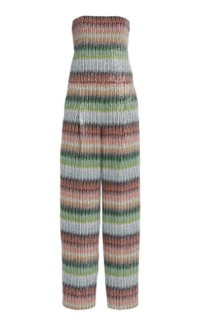 MISSONI SEQUINED KNIT STRAPLESS JUMPSUIT