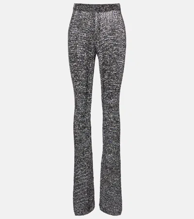 Missoni Sequined Lamé Flared Pants In Gray