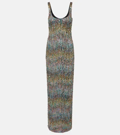 Missoni Sequined Lamé Gown In Multi
