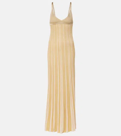 Missoni Sequined Lamé Maxi Dress In Gold