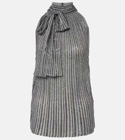 Missoni Sequined Lurex Tank Top In Gray