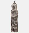 Missoni Sequined Open-back Lamé Gown In Multi