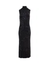 Missoni Sequined Turtleneck Maxi Dress In Black