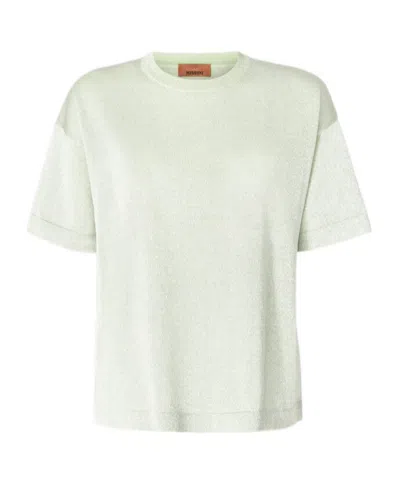 Missoni Sequined Short-sleeved Sweater In Green