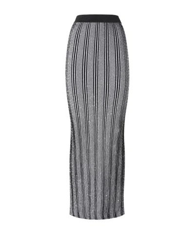 Missoni Sequined Skirt In Black,white