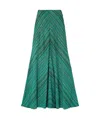 Missoni Sequined Striped Metallic Crochet-knit Maxi Skirt In Green