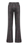 Missoni Sequined Wide Leg Trousers In Blue