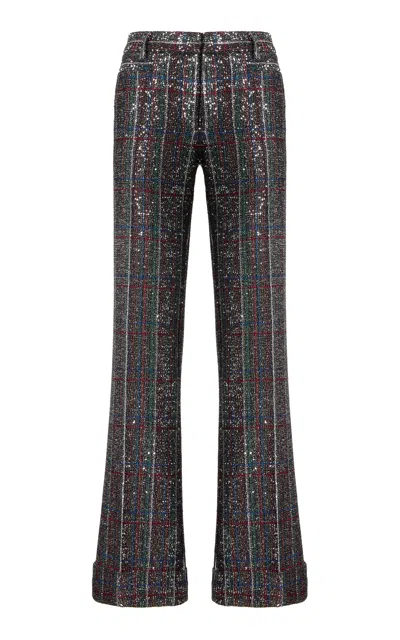 Missoni Sequined Wide Leg Trousers In Blue